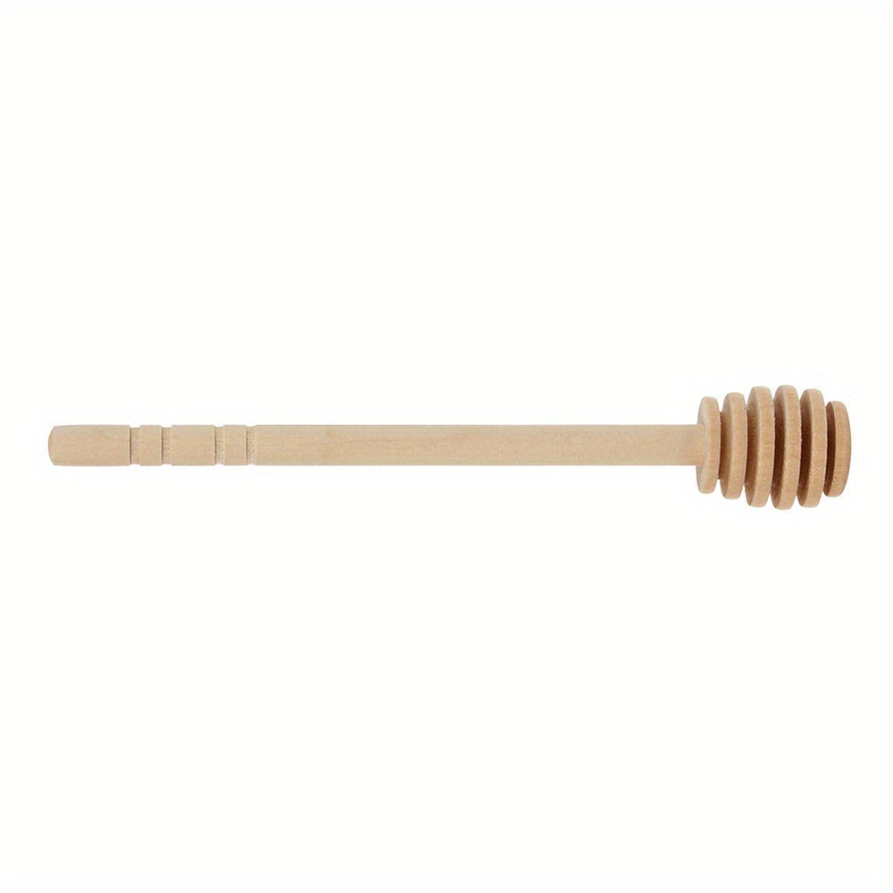 6-Inch Wooden Honey Dipper for Coffee Tea and Kitchen Use High-Quality