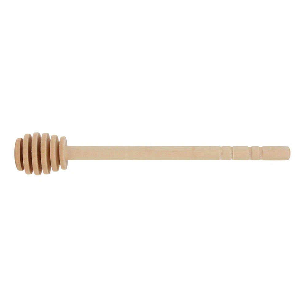 6-Inch Wooden Honey Dipper for Coffee Tea and Kitchen Use High-Quality