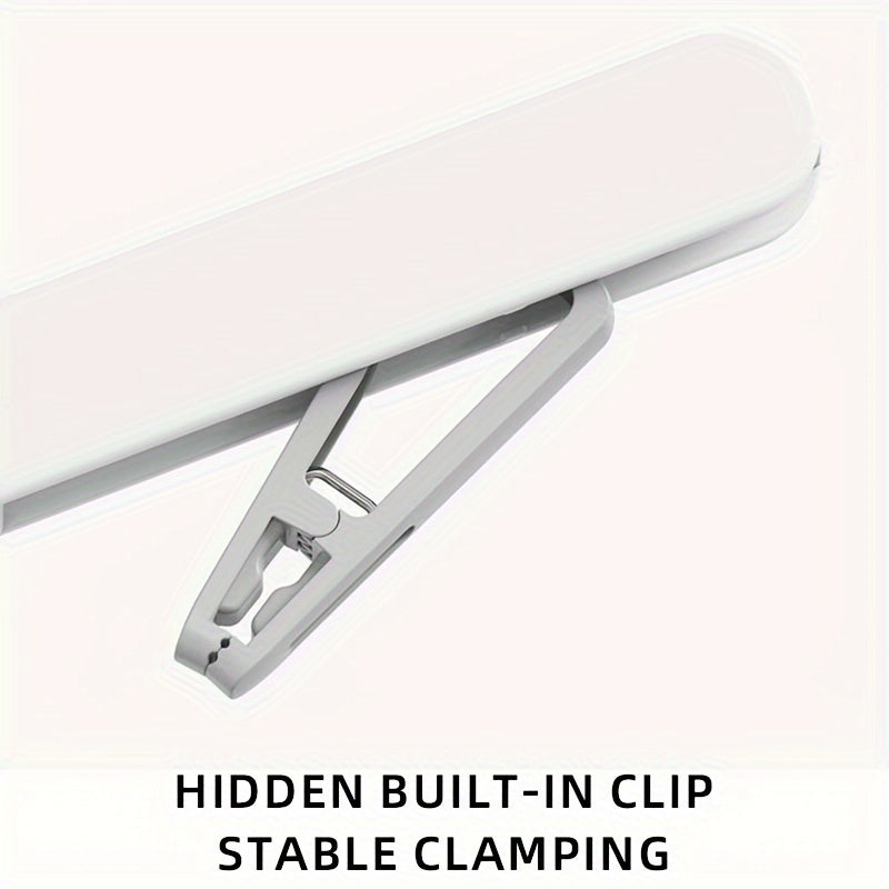 Set of 1 or 3 Portable Folding Plastic Clothes Hangers with Clips for Travel and Dorm