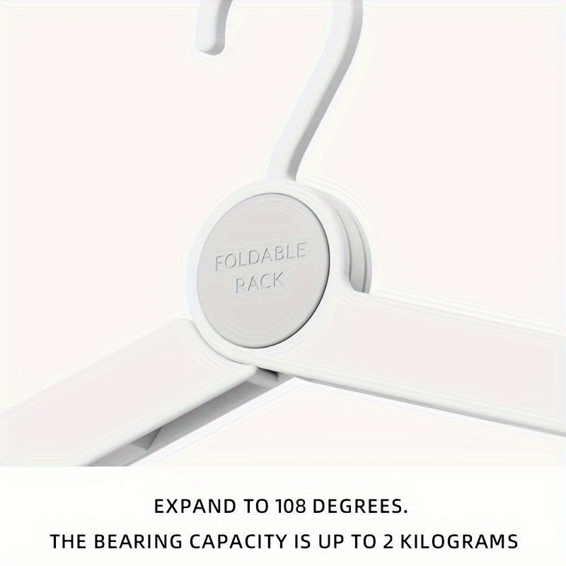 Set of 1 or 3 Portable Folding Plastic Clothes Hangers with Clips for Travel and Dorm