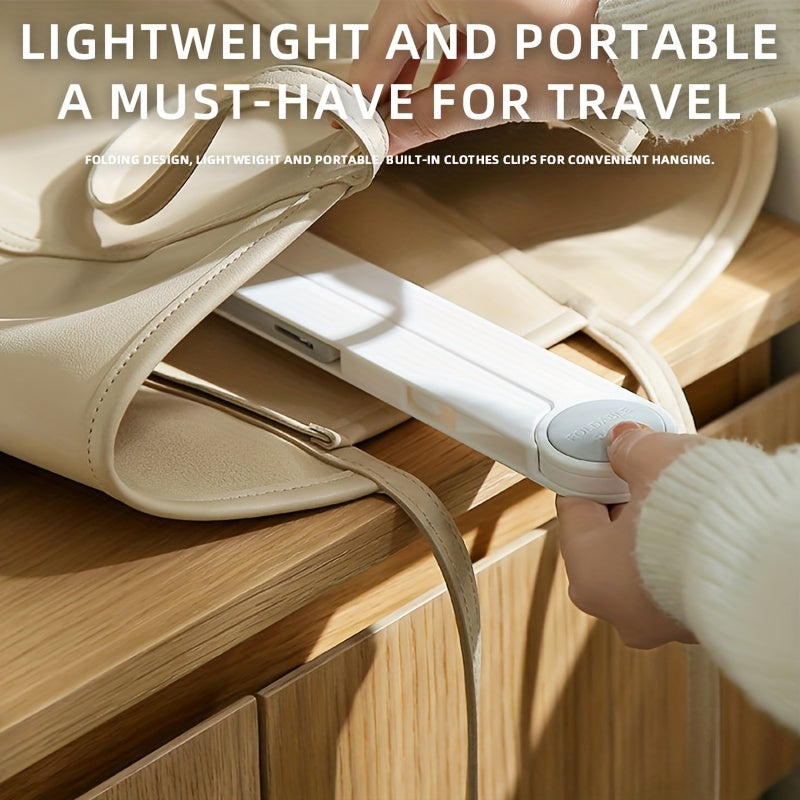 Set of 1 or 3 Portable Folding Plastic Clothes Hangers with Clips for Travel and Dorm