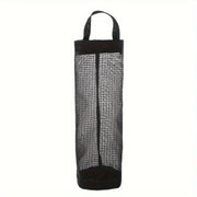 Foldable Plastic Bag Holder for Kitchen Storage, Breathable Mesh, Wall Mount