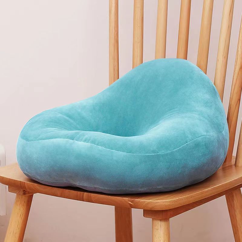 Detachable Washable Seat Cushion with Circular Hollow Pattern for Comfort in Grey Blue Pink