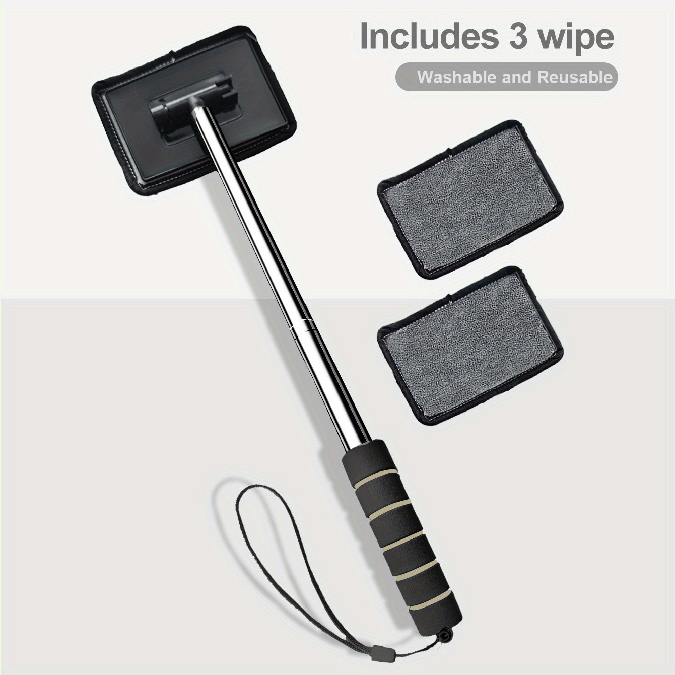 Инструмент для очистки автомобильных окон, микрофибровая ткань, съемная ручка, щетка для ветрового стекла