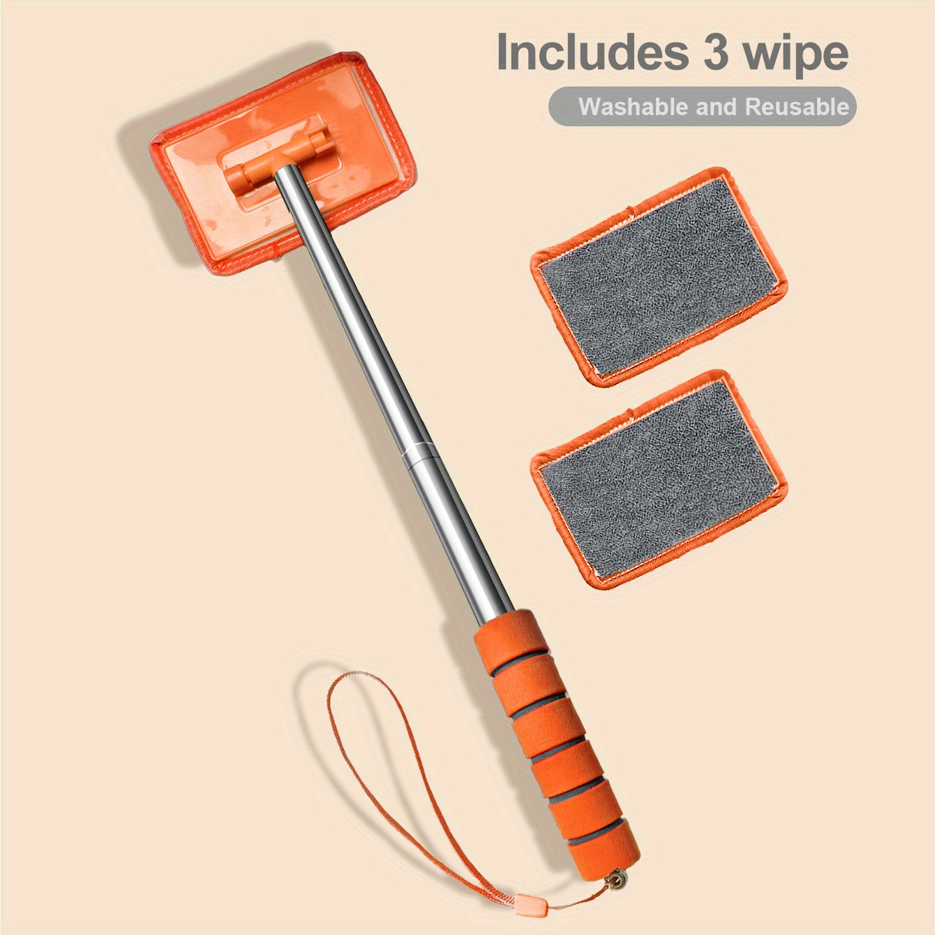 Инструмент для очистки автомобильных окон, микрофибровая ткань, съемная ручка, щетка для ветрового стекла