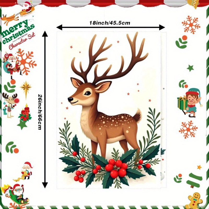 Winter Themed Christmas Kitchen Decorations 18x66cm Set of 2