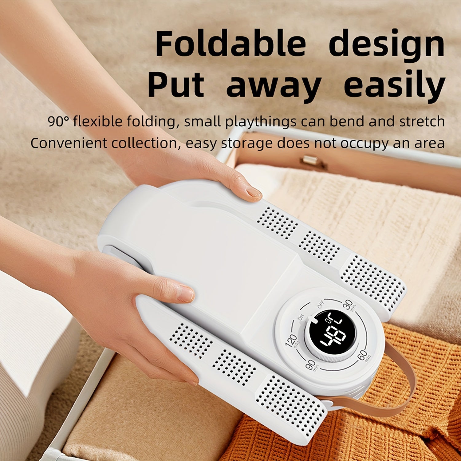 Foldable Shoe Dryer Portable Fast Heating Intelligent Temperature Control