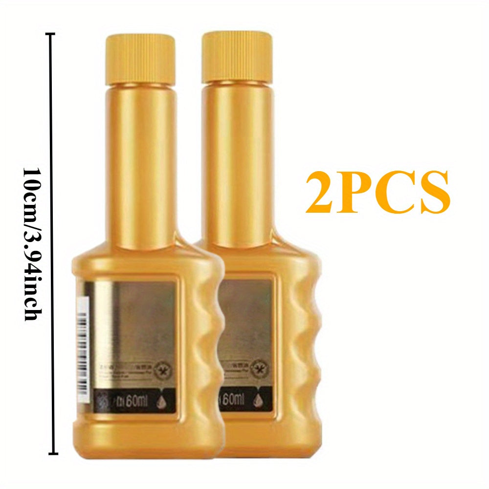 Автомобильное топливное добавка для очистки двигателя от нагара, удалитель отложений, маленькая золотая бутылка