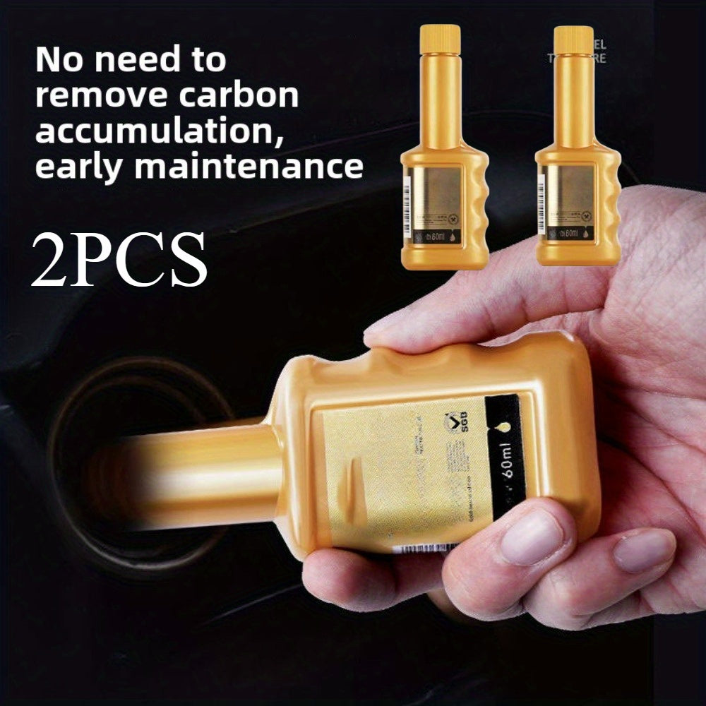 Automotive Fuel Additive Engine Cleaner Carbon Deposit Remover Small Gold Bottle