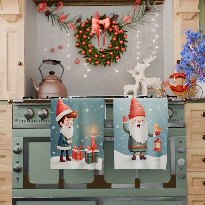 Dos decoraciones de cocina navideñas 18x66cm decoración navideña