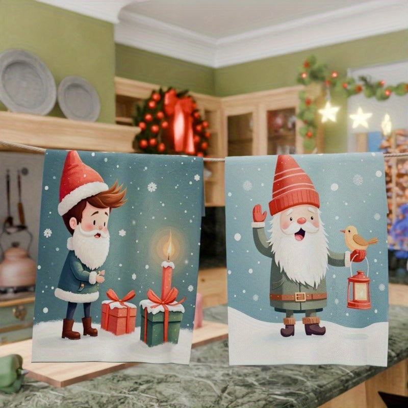 Dos decoraciones de cocina navideñas 18x66cm decoración navideña