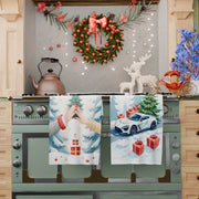 Set of 2 Christmas Kitchen Decorations 18x66cm Holiday Home Decor