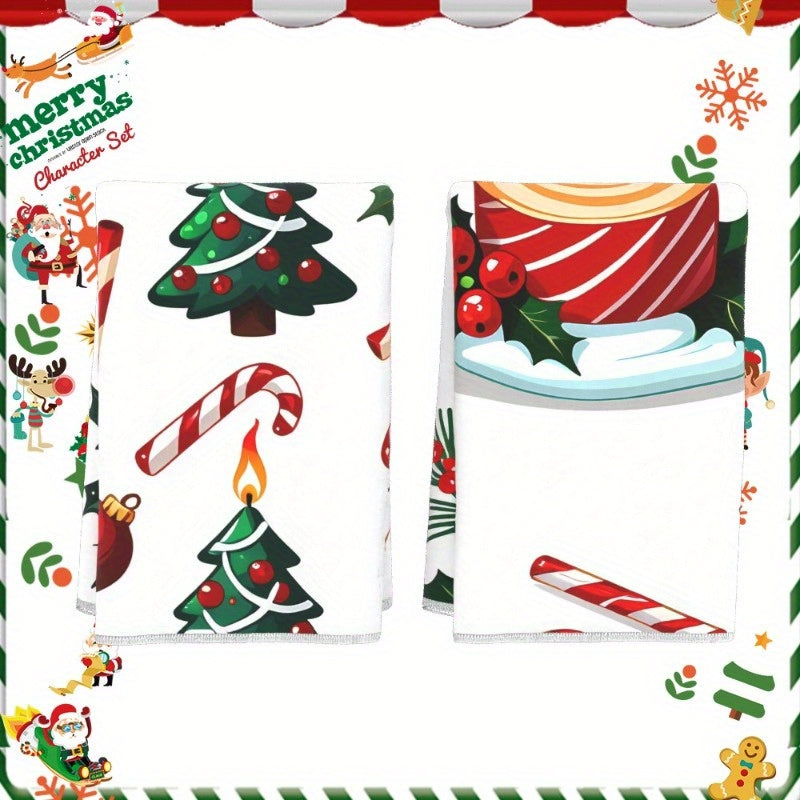 Set of 2 Christmas Kitchen Decor Ornaments 18x66 cm Holiday Home Decor