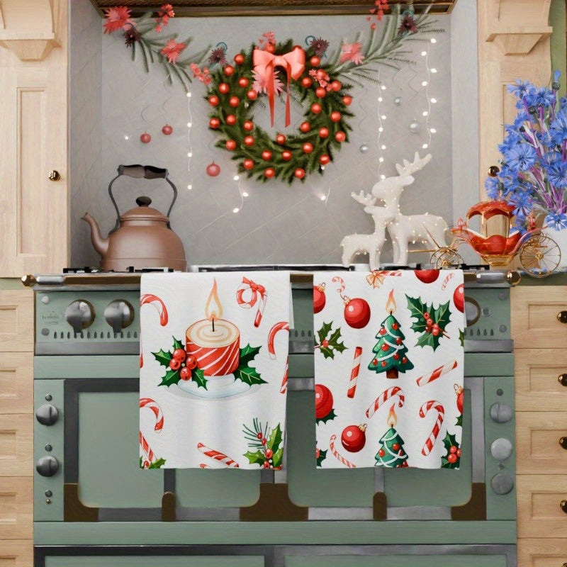 Set of 2 Christmas Kitchen Decor Ornaments 18x66 cm Holiday Home Decor