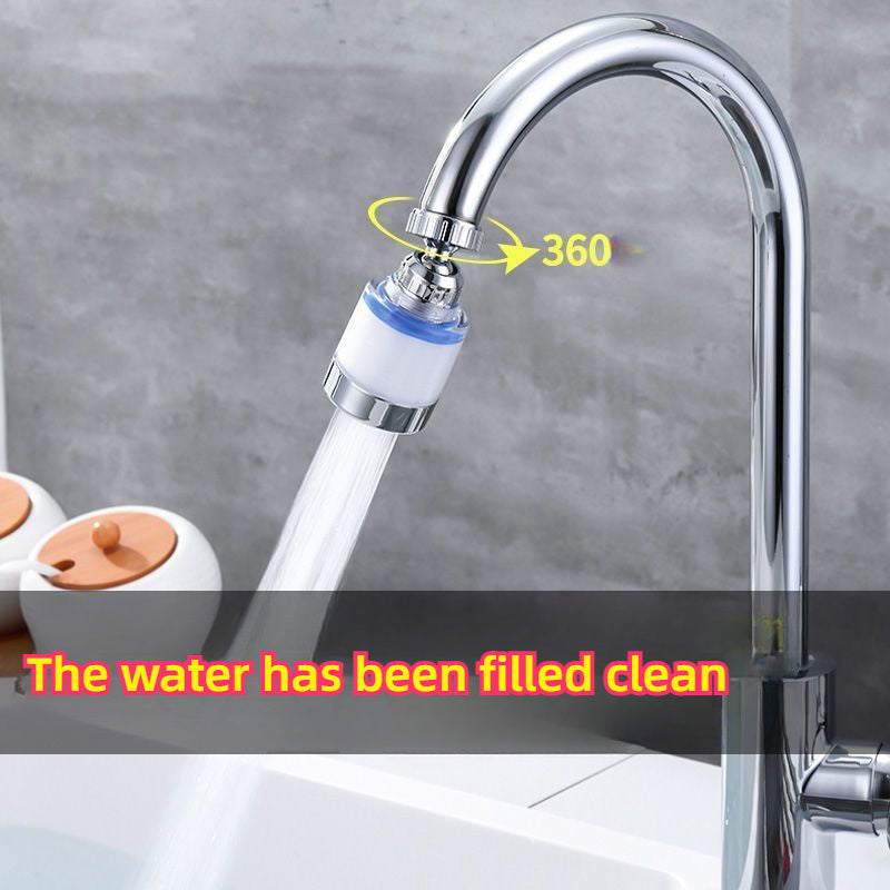 Faucet Water Filter with Rotatable Head ABS Kitchen Sink Purifier Anti-Splash Easy Cleaning