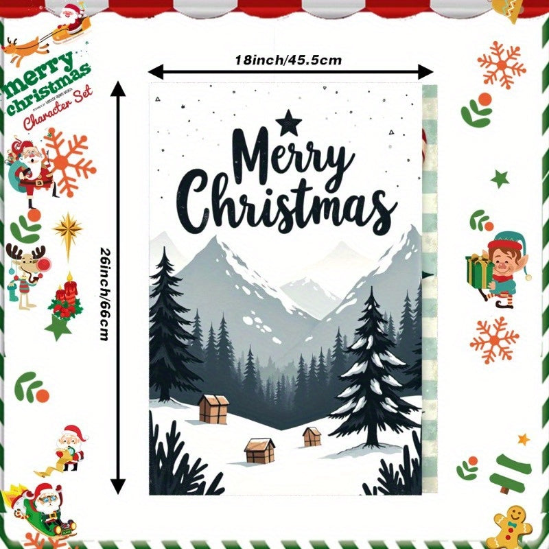 Set of 2 Christmas Kitchen Towels 18x66 cm Soft Festive Holiday Decor