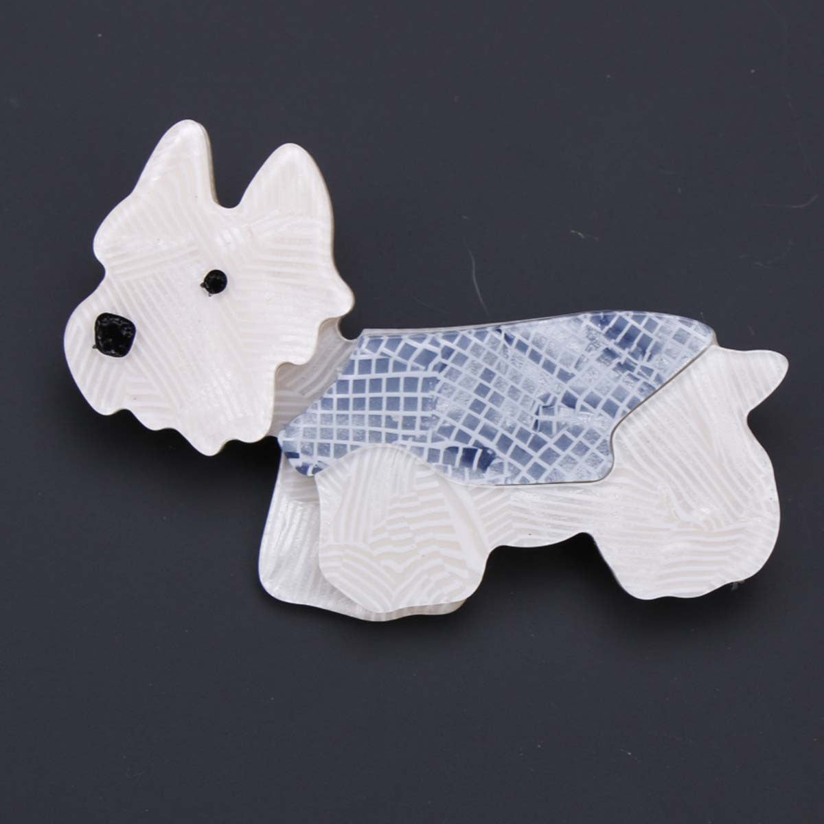 Dog-Shaped Acrylic Brooch Pin for Clothing Bags and Hats, Stylish Pet Gift