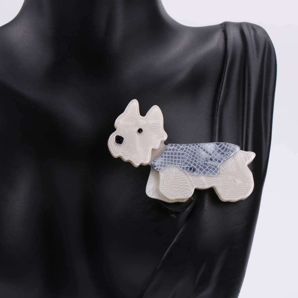 Dog-Shaped Acrylic Brooch Pin for Clothing Bags and Hats, Stylish Pet Gift
