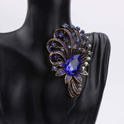 Women's Enamel and Rhinestone Brooch Pin Irregular Zirconia Accent Jewelry