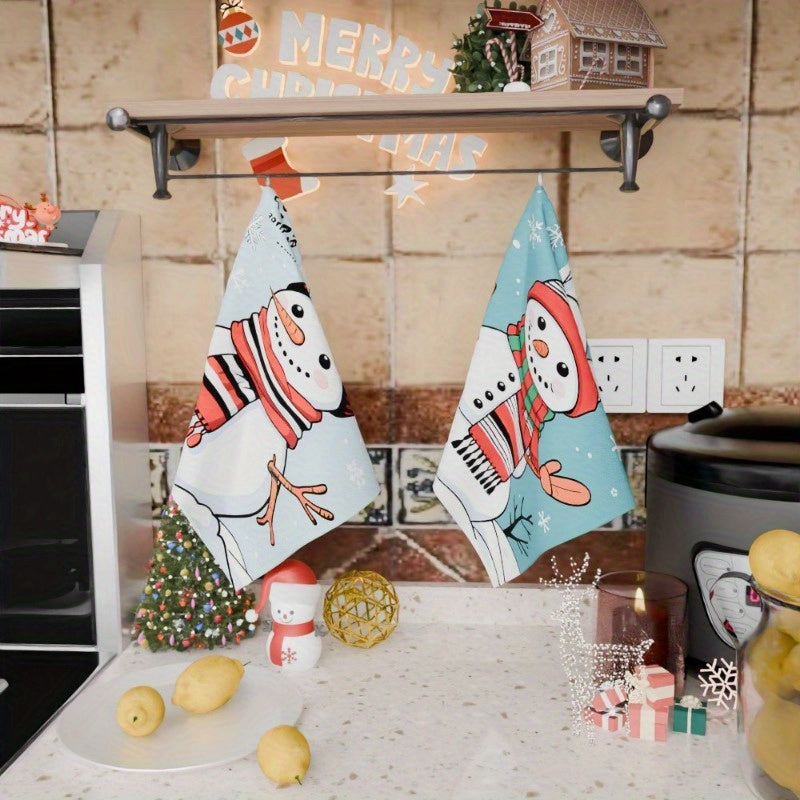 Set of 2 Christmas Kitchen Towels 18x66 cm Holiday Winter Decor