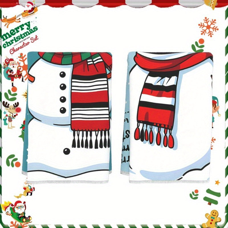 Set of 2 Christmas Kitchen Towels 18x66 cm Holiday Winter Decor