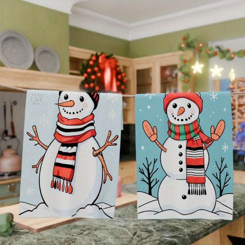 Set of 2 Christmas Kitchen Towels 18x66 cm Holiday Winter Decor