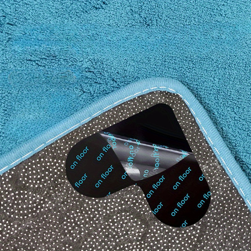 Set of 4 Heart-Shaped Carpet Gripper Stickers Anti-Skid Mats for Rugs and Carpets