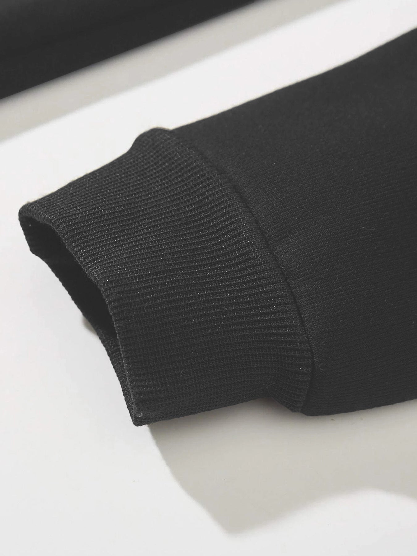 Erkaklar uchun Gotik Qora Printli Kapüşonli Sviter, Zipper bilan, Oddiy Fit, Kuz/Qish Kollektsiyasi, 250g/m² Matoga Og'irligi.