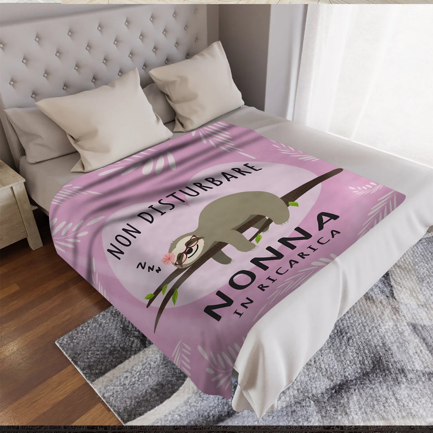 Pink Heart Print Flannel Throw Blanket for Women Cozy Warm Gift