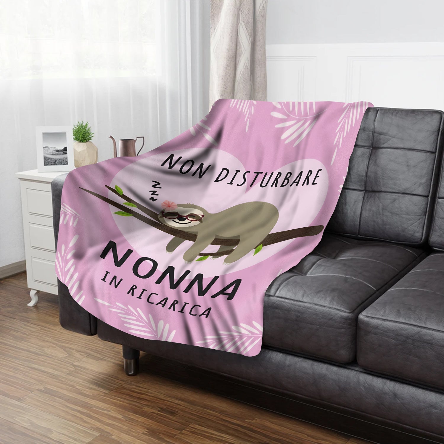 Pink Heart Print Flannel Throw Blanket for Women Cozy Warm Gift