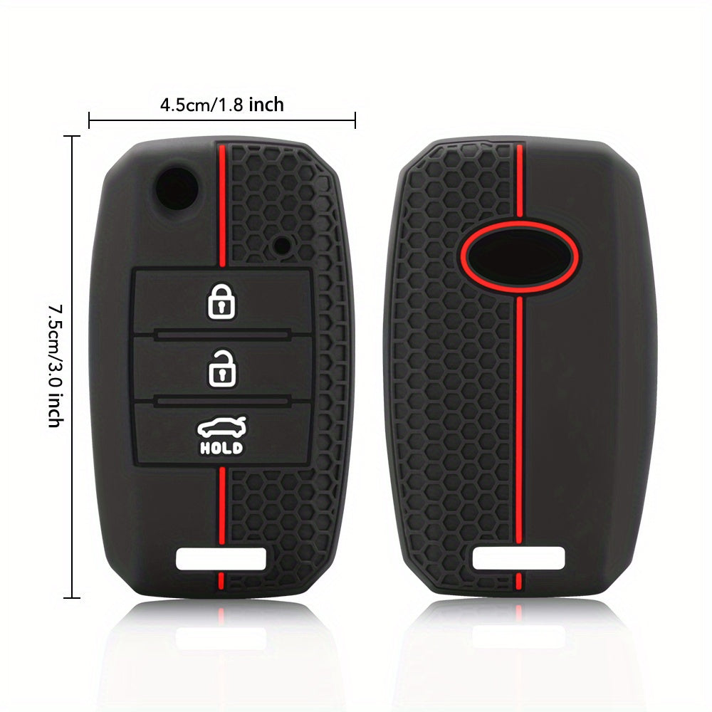 Silicone Key Fob Cover for Cars Scratch Dust Protection with Lock Icons