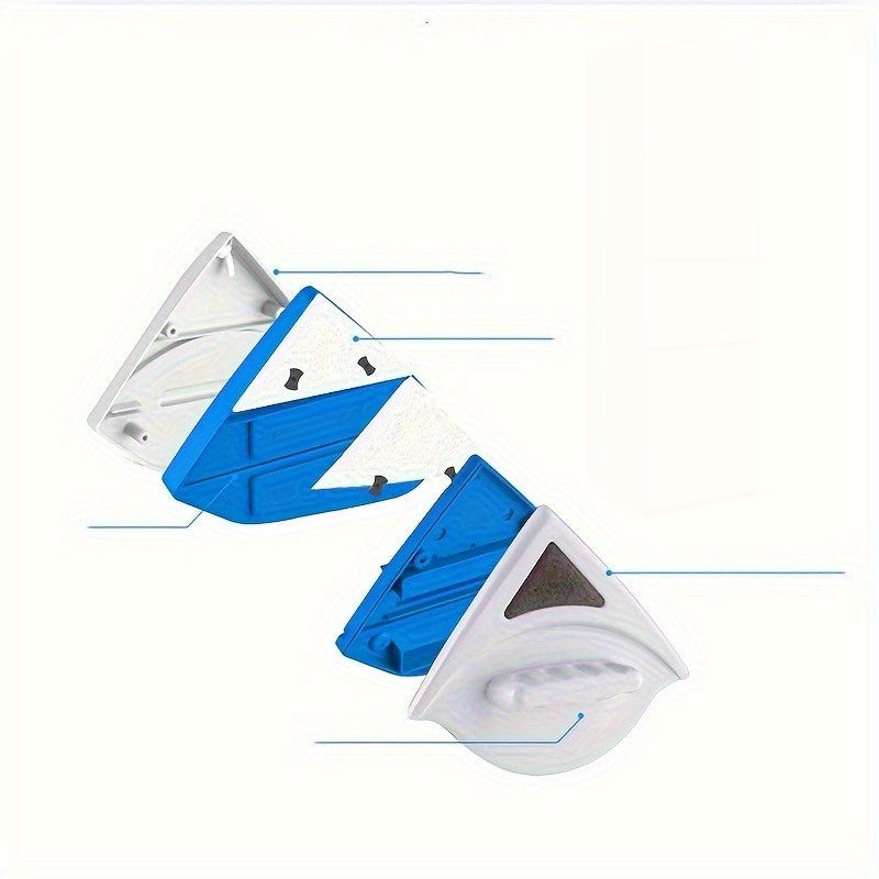 Magnitli uchburchakli oynani tozalash uchun portativ, bardoshli shisha tozalash asbobi