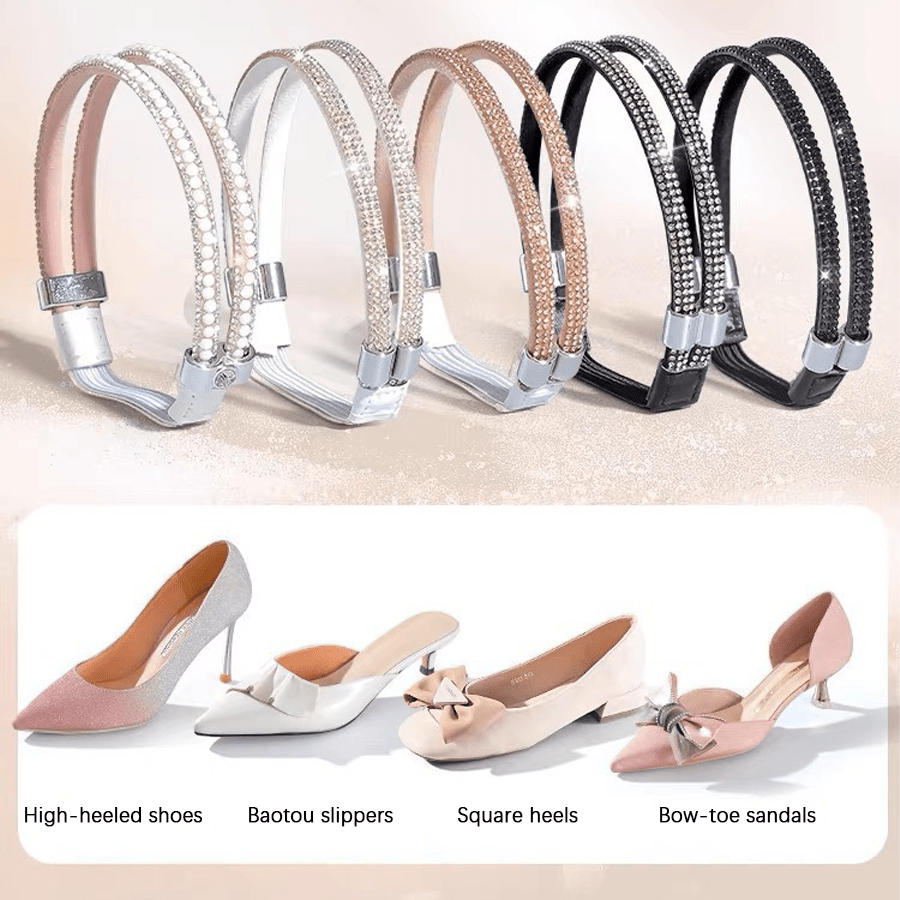 Women's Nylon High Heel Strap Multi-Color Shoe Ankle Accessories 2pcs