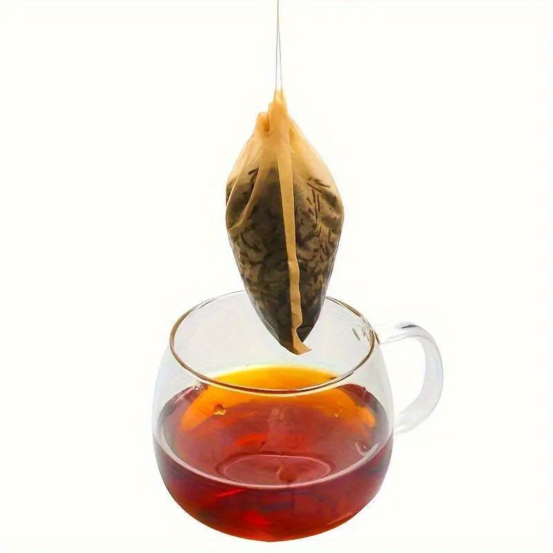 52 dona bitta foydalanish uchun choy filtr paketlari, tortish uchun choy uchun qopqog'li choy uchun