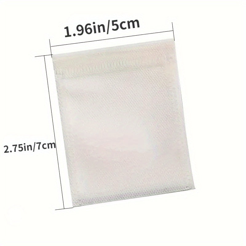 52 dona bitta foydalanish uchun choy filtr paketlari, tortish uchun choy uchun qopqog'li choy uchun