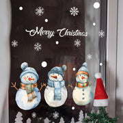 Double-Sided Reusable Snowman Window Clings Electrostatic Holiday Decor