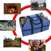 Набор из 2 очень больших сумок для хранения дров - прочные переноски для дров из ткани Оксфорд для кемпинга, походов, барбекю и приключений на свежем воздухе - вместительные и прочные деревянные сумки для дров