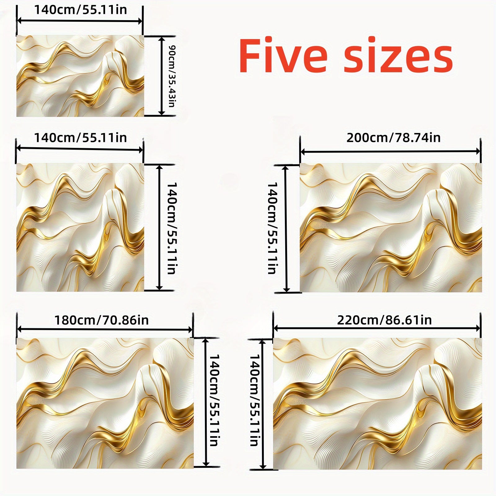 White Patterned Polyester Rectangle Tablecloth for Dining and Office Use