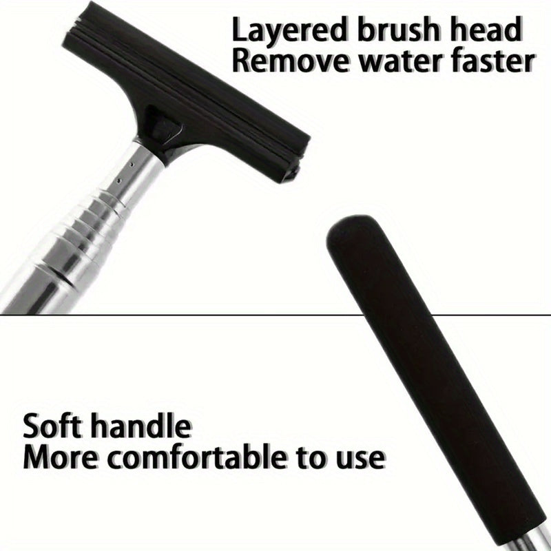 "Telescopic zanglamaydigan po'latdan yasalgan avtomobil orqa ko'rish oynasi uchun qopqoq, toza ko'rinish uchun sozlanadigan namlikni tozalash pichog'i. Shisha, hammom, devor va pol uchun mos keladigan xavfsiz avtomobilga o'rnatilgan dizayn."