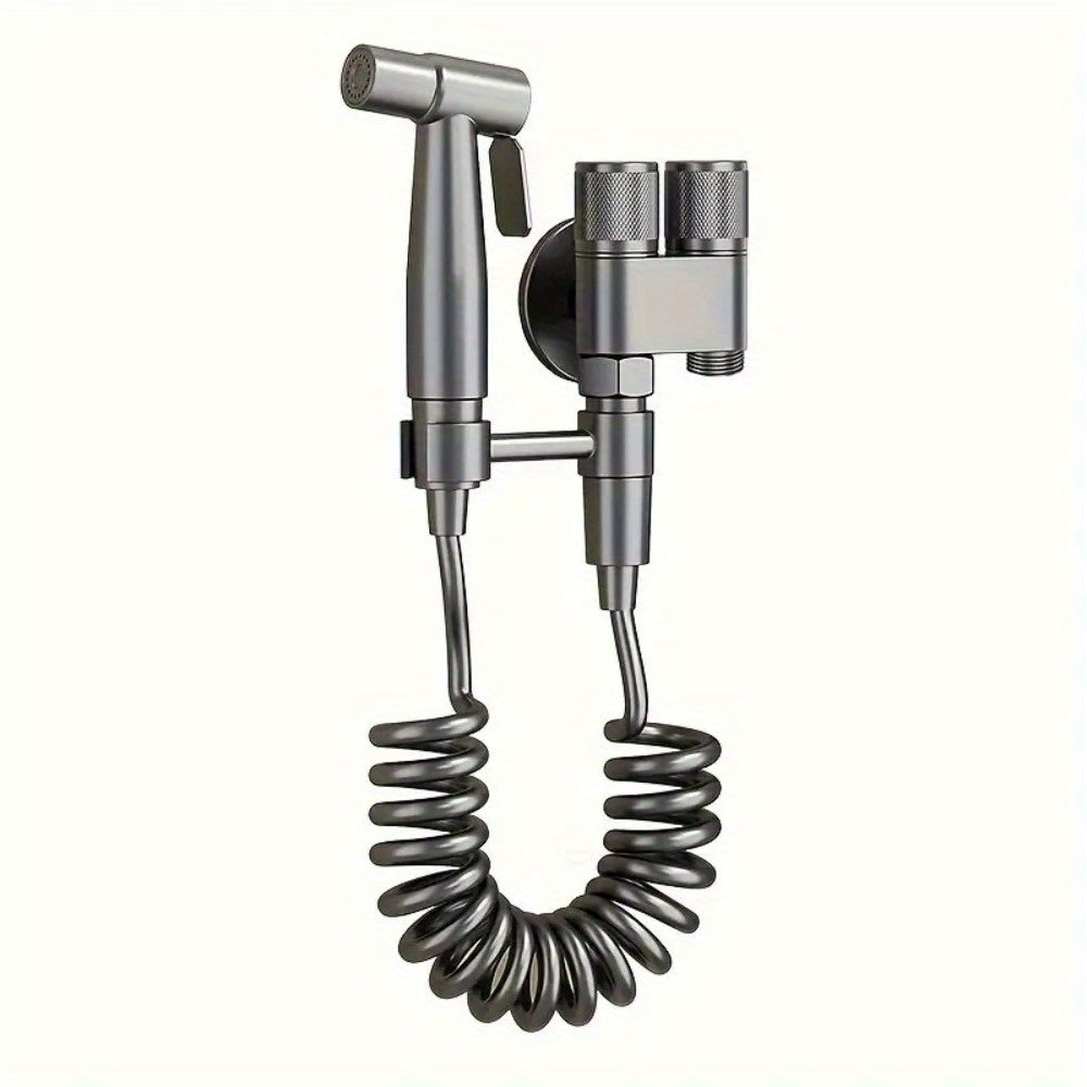 Stainless Steel Toilet Airbrush with Booster and Metal Corner Valve Rinse