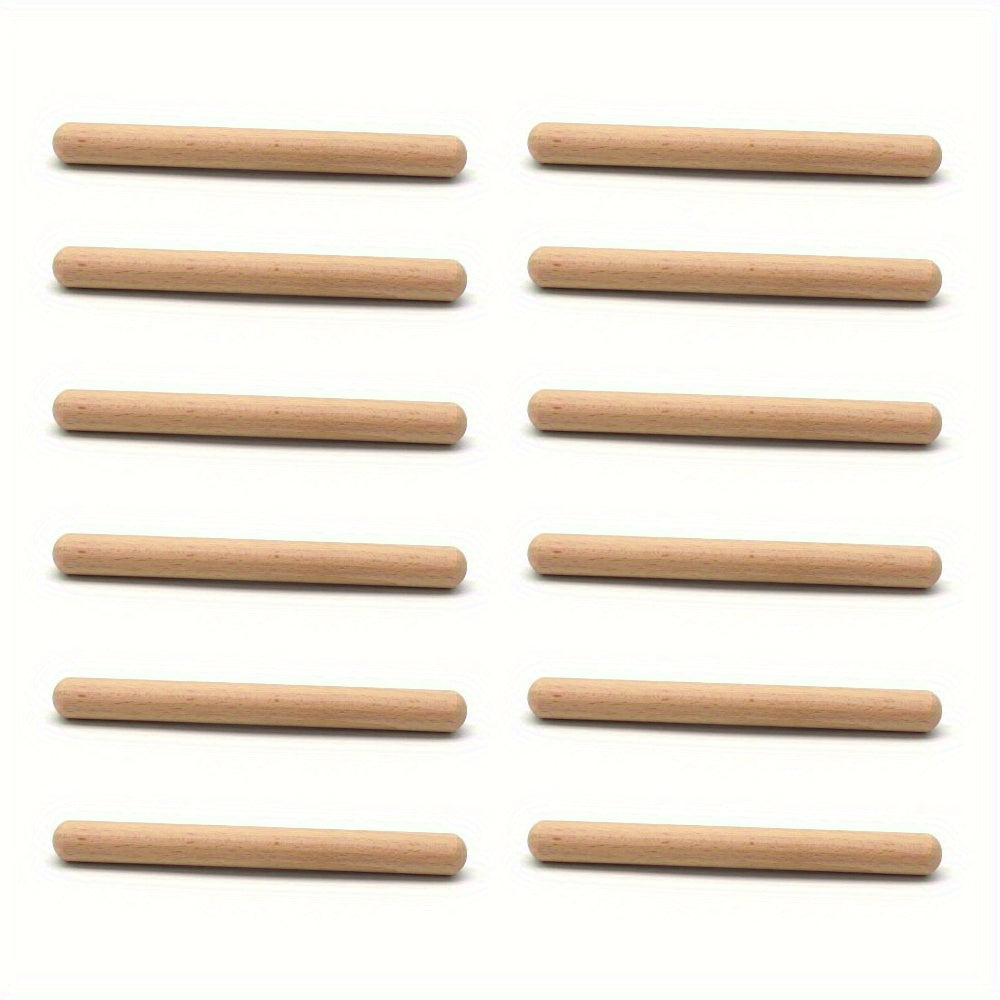 12/10/8 ta yog‘och ritm tayoqchalari, 20.32 sm, sinf uchun perkussiya asboblari, ommaviy paket