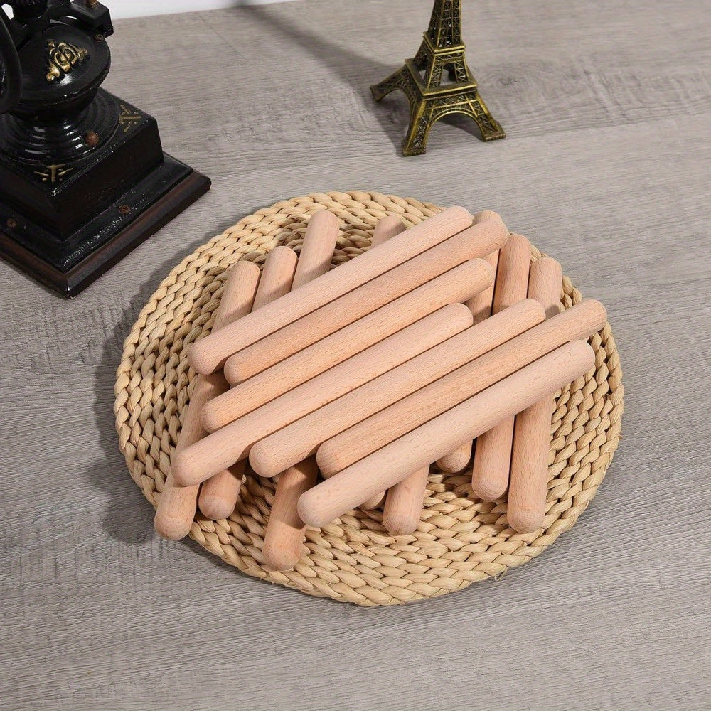 12/10/8 ta yog‘och ritm tayoqchalari, 20.32 sm, sinf uchun perkussiya asboblari, ommaviy paket