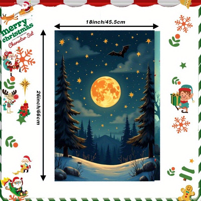 Set of 2 Soft Christmas Kitchen Towels 18x66 cm Holiday Decor