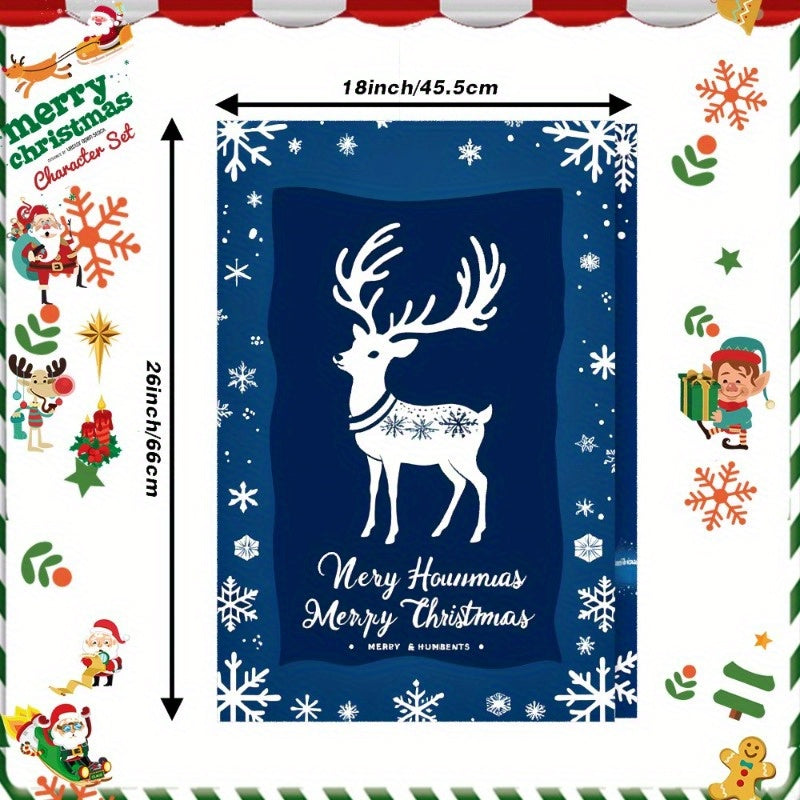 Set of 2 Soft Christmas Kitchen Towels 18x66 cm Holiday Dish Towels