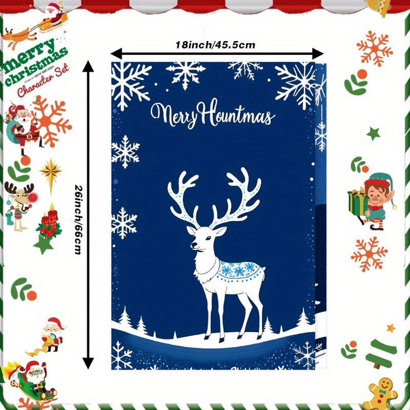 Soft Christmas Kitchen Towels Set of 2 18x66 cm Absorbent Holiday Decor