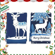 Soft Christmas Kitchen Towels Set of 2 18x66 cm Absorbent Holiday Decor