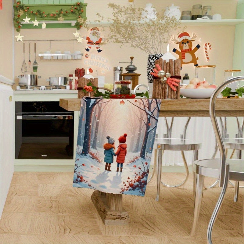 Christmas Kitchen Decorations 18x66cm Holiday Wall Banner for Festive Decor