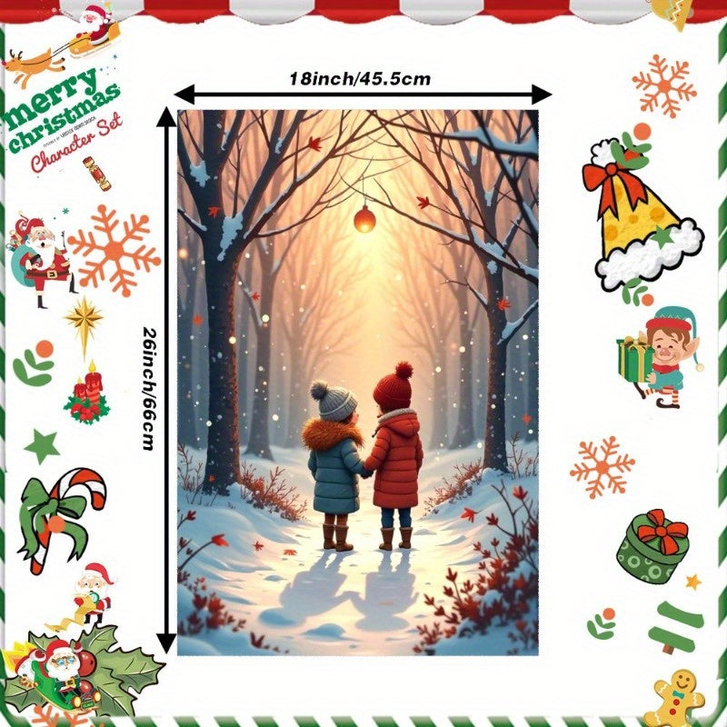 Christmas Kitchen Decorations 18x66cm Holiday Wall Banner for Festive Decor