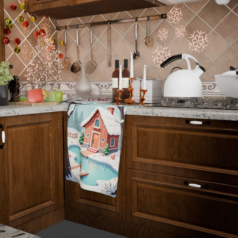 Christmas Towels Gifts 18x66cm, Holiday Decor, Soft Cotton, Pack of 1