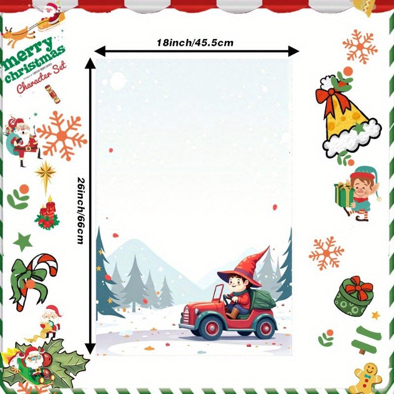 Christmas Towel 18x66cm Giftable Holiday Decor Red and White